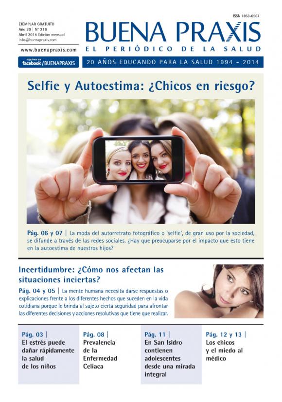 El viernes 4 de abril aparece la edición n° 216 de BUENA PRAXIS El Periódico de la Salud