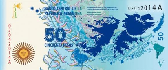  Lanzan un billete de 50 pesos en conmemoración de Malvinas