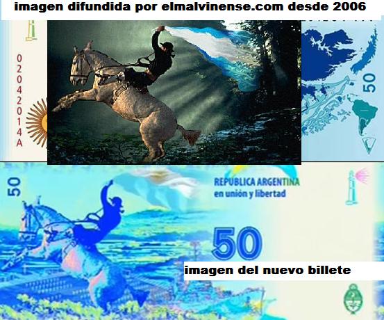 El nuevo billete de 50, contiene imagen difundida por EL MALVINENSE®