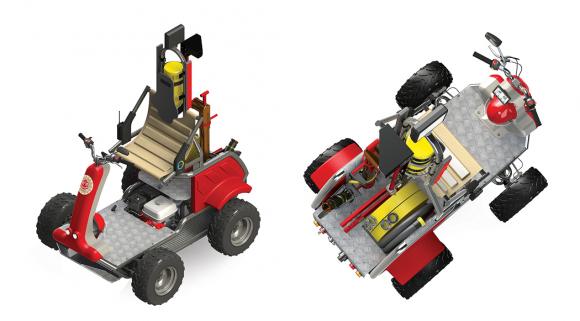 Jovenes Argentinos diseñan un vehículo con componentes nacionales para combatir incendios en sitios urbanos de difícil acceso