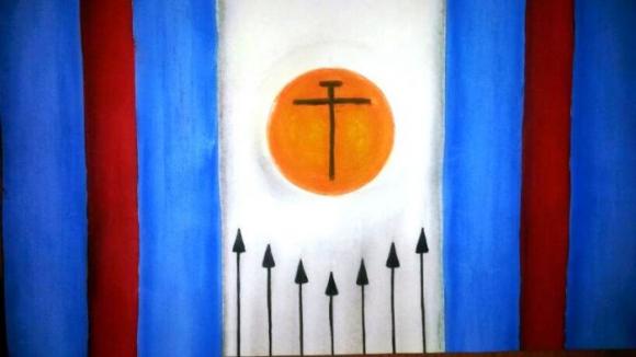 Triunfo de la Cruz en Corrientes: fue aprobada su inclusión en el centro de la bandera municipal