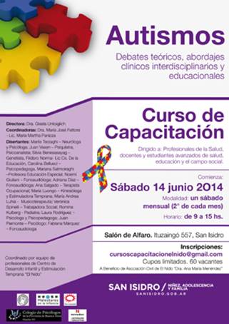 San Isidro: Curso de capacitación sobre autismo