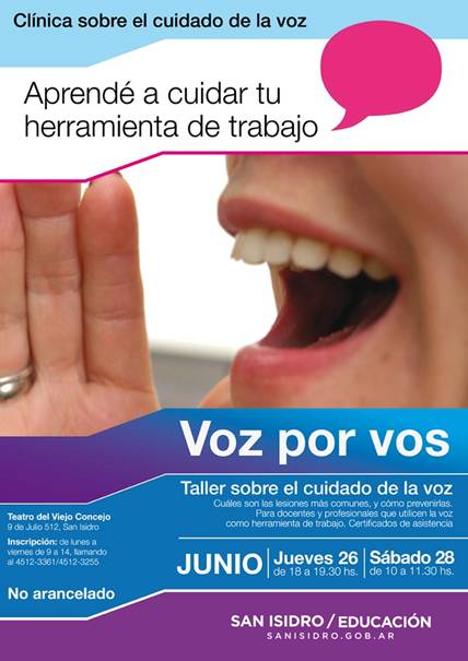San Isidro: Taller gratuito sobre el cuidado de la voz 