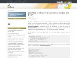 Mostrar el número de usuarios online con php