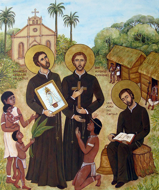 17 de noviembre. Santos Roque Gonzáles, Alfonso Rodríguez y Juan del Castillo | San Gregorio