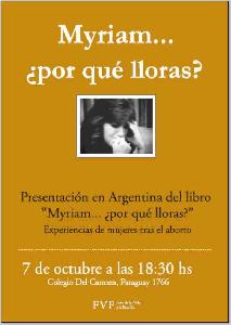 Presentación: Myriam…¿por qué lloras?