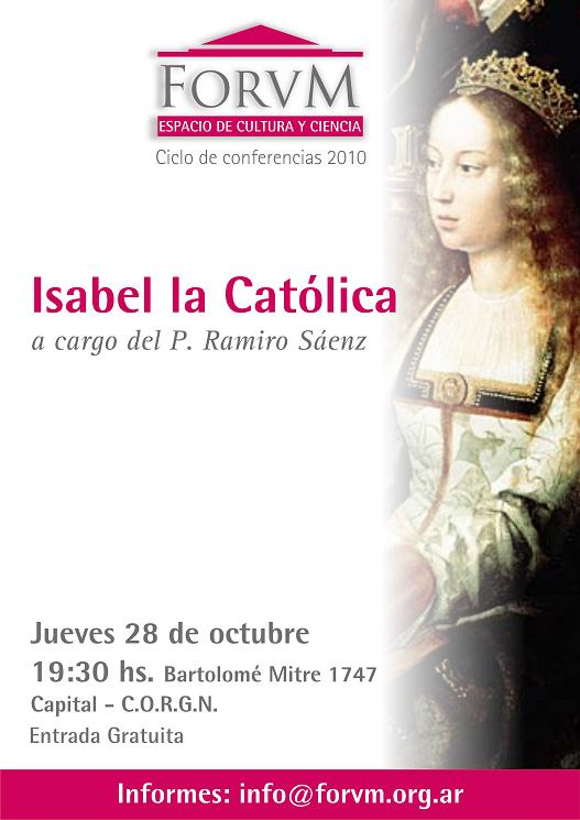Ciclo de conferencias 2010 -    Isabel la Católica