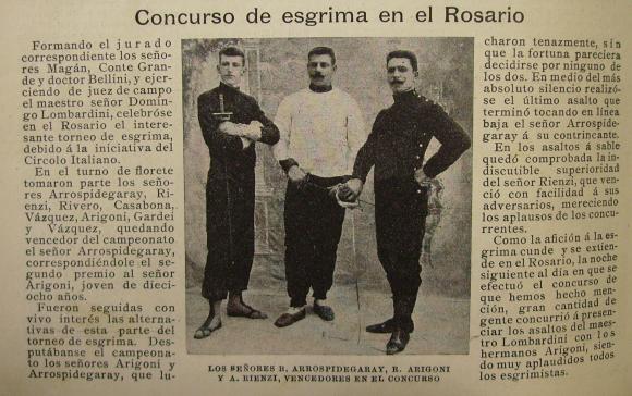 Concurso de esgrima en Rosario