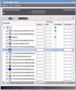 Netlimiter 1.30 - limita consumo de conección