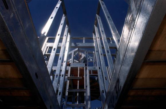 Construcción con steel frame.