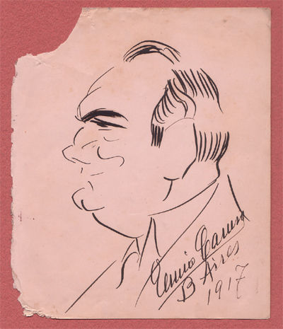 Caruso, gran caricaturista y pintor