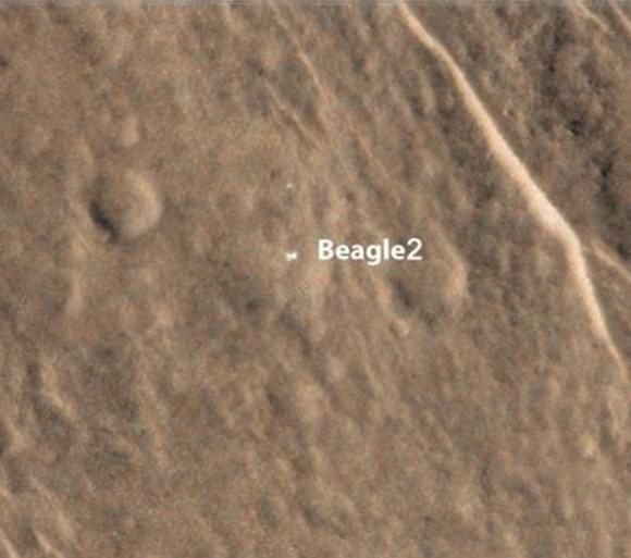 Hallan en Marte una nave espacial británica perdida
