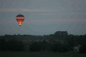 La cacería del zorro en globo