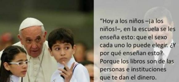 Papa Francisco: “La remoción de la diferencia sexual es el problema, no la solución”