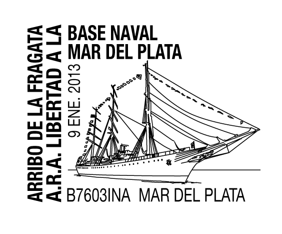 Filatelia -Emisión Conmemorativa Matasellos Fragata Libertad