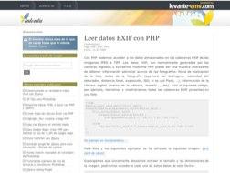 Leer datos exif con php