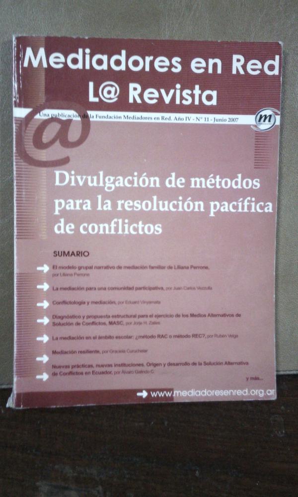 2007-MEDIACION RESILIENTE, Revista Mediadores en Red 