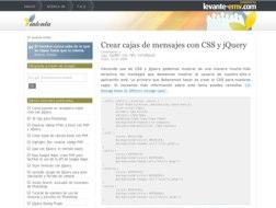 Crear cajas de mensajes con css y jquery