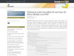 Optimizar todas las tablas de una base de datos mysql con php