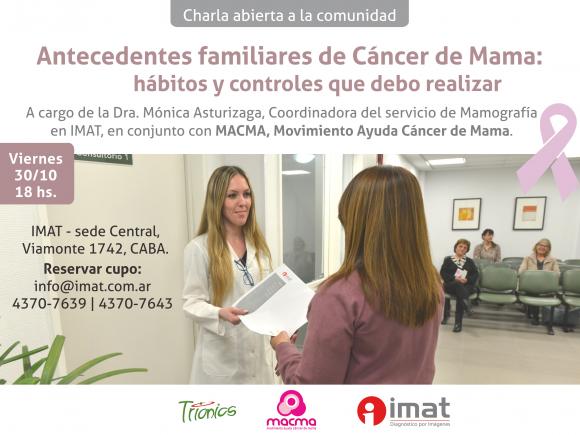 CHARLA | Antecedentes familiares de Cáncer de Mama: hábitos y controles a tener en cuenta