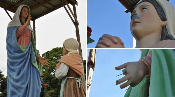 Acto vandálico contra imagen de Nuestra Señora de Caravaggio en Brasil