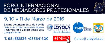 FORO INTERNACIONAL DE MEDIADORES PROFESIONALES, SEVILLA, 2016