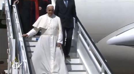 Arribo del papa Francisco a Cuba