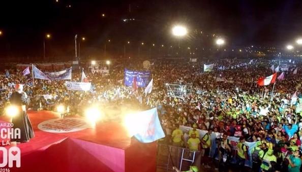750.000 manifestantes en la Marcha por la Vida en Lima, Perú
