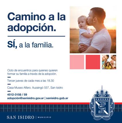 SAN ISIDRO: Vuelve el ciclo de charlas sobre adopción 