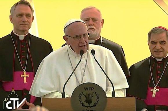 El Papa agradeció a los empleados del Programa Alimentario el trabajo que realizan