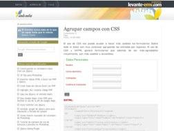 Agrupar campos con css