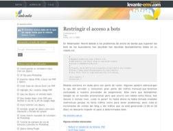 Restringir el acceso a bots