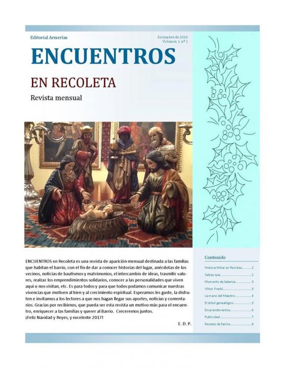 Revista ¨Encuentros en Recoleta¨