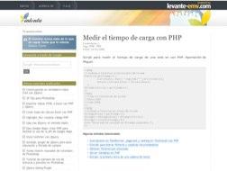 Medir el tiempo de carga con php