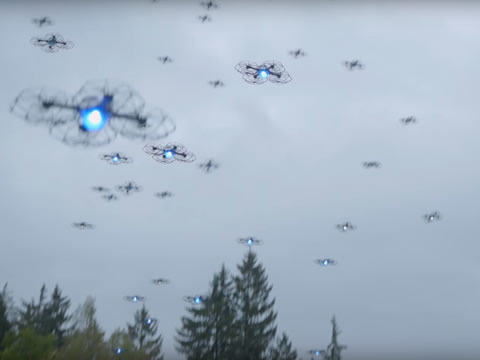 Show de luces de Intel con 500 drones