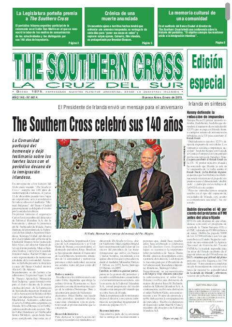 El heraldista Luis Mc Garrell Gallo da cátedra en las páginas de The Southern Cross/La Cruz del Sur
