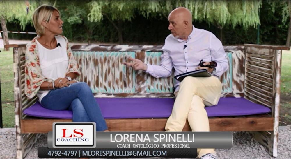 La coach Lorena Spinelli en el programa de TV
