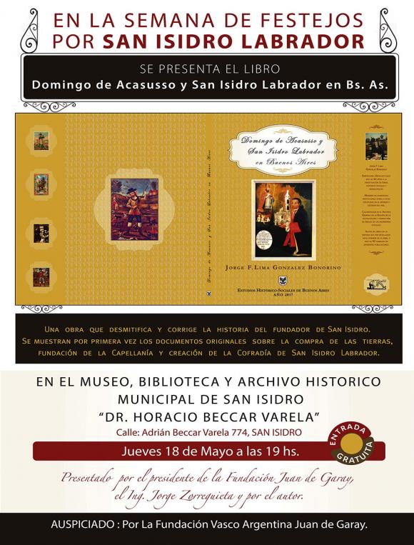Nuevo libro sobre la historia del fundador de San Isidro