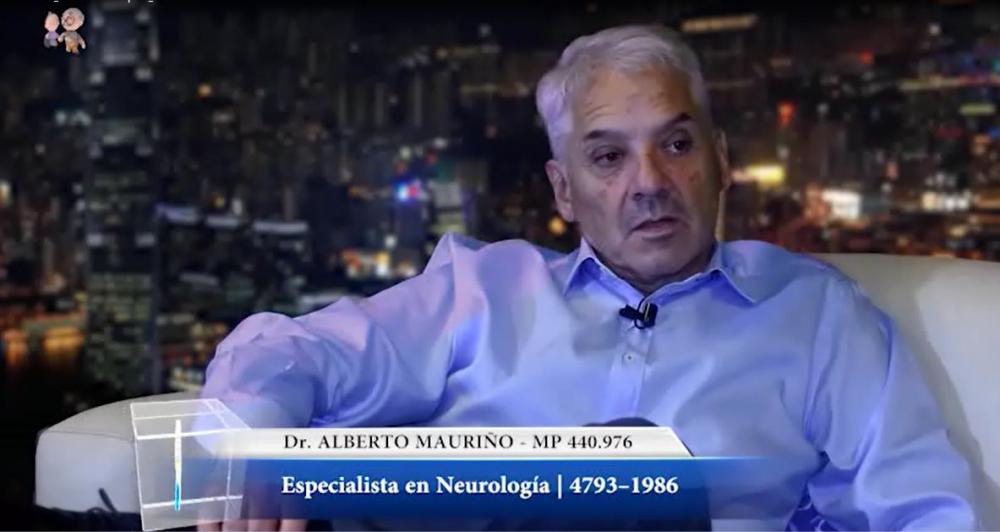 El Dr. Alberto Mauriño en el programa de TV