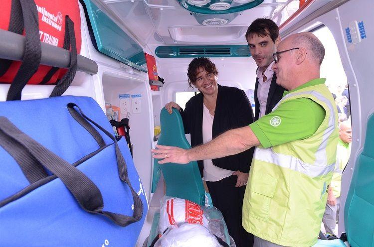 La ministra Zulma Ortiz puso en marcha el SAME provincia en San Nicolás y San Pedro