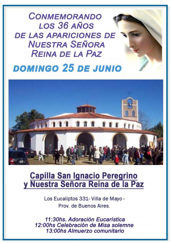 Conmemoración por los 36 años de las apariciones de Nuestra Señora Reina de la Paz de Medjugorje