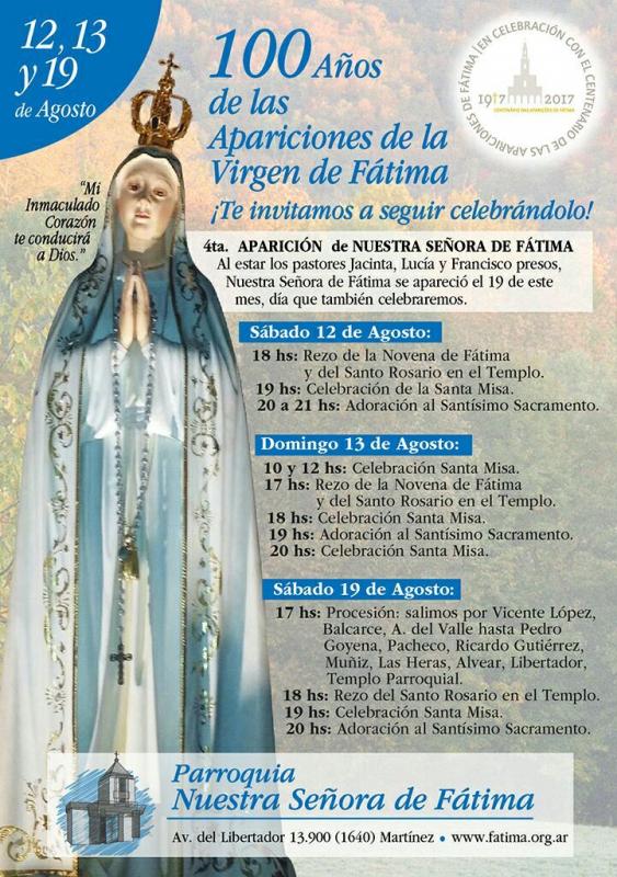 100 años de las apariciones de Fátima: Te invitamos a celebrarlo