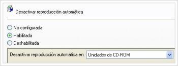 Desactivar la reproducción automática de windows