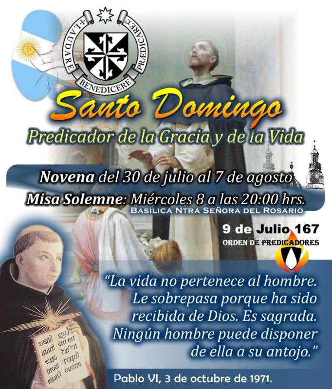 Santo Domingo; Predicador de la Gracia y de la Vida.