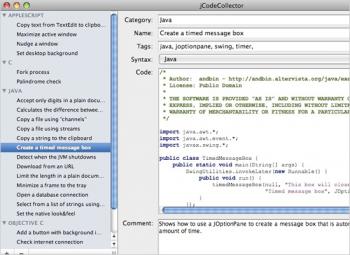 Jcodecollector