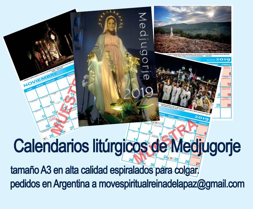 Calendarios Medjugorje 2019