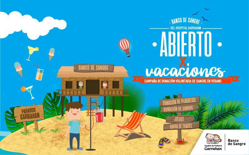 El Garrahan lanza Abierto x Vacaciones, una campaña para fomentar la donación de sangre en verano