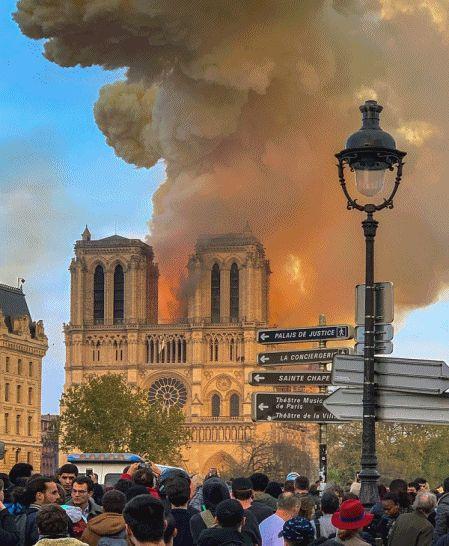 El incendio de Notre Dame de París