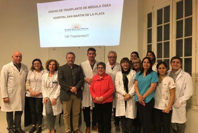 El Hospital San Martín de La Plata celebró los 100° trasplantes de médula ósea