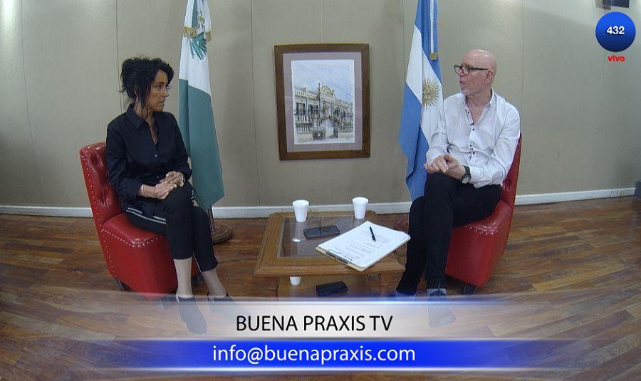 La Lic. Gabriela Martínez Castro y el Dr. Juan Mazzucco en BUENA PRAXIS TV